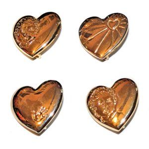 Vintage Variety Club Pin Lot of 4 Brooch Heart Gold Tone Hand Print Person 1990s